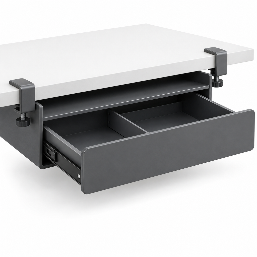 SlideNest Clamp-On Desk Drawer