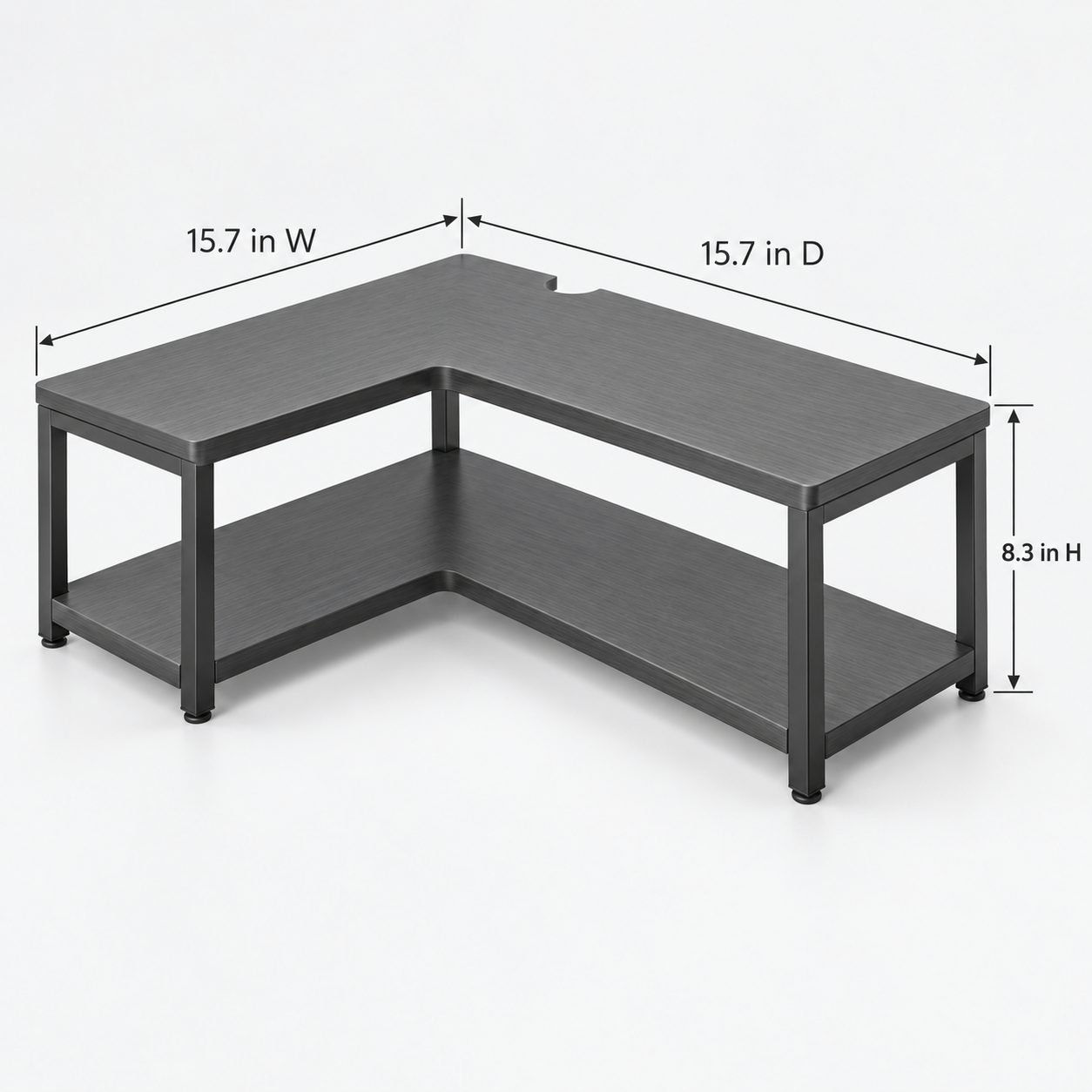 CornerCove Tiered Desk Shelf