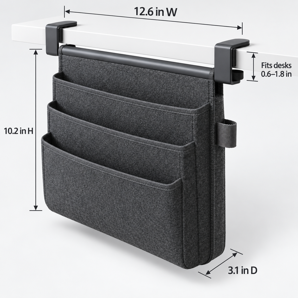 PocketRail Desk-Edge Organizer