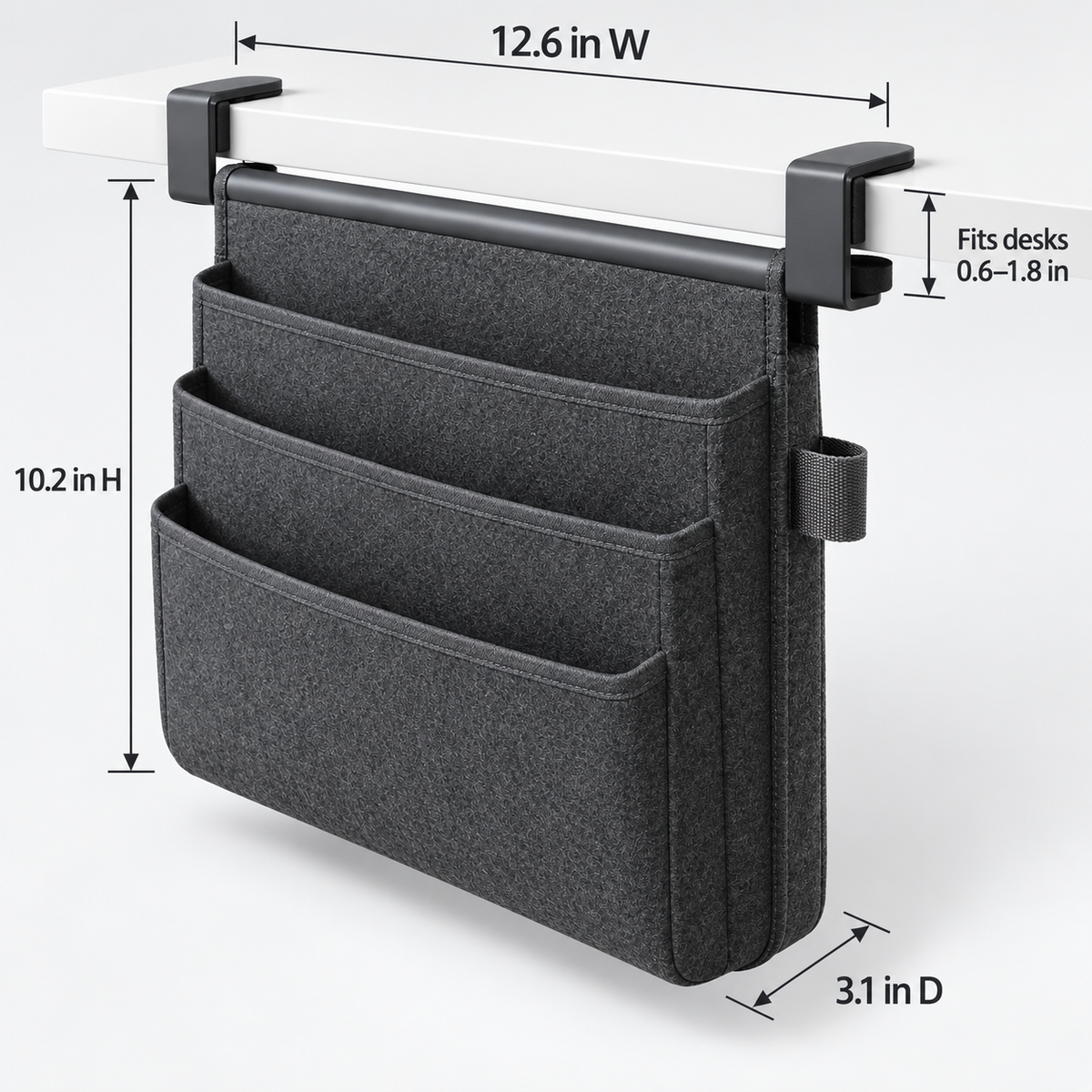 PocketRail Desk-Edge Organizer