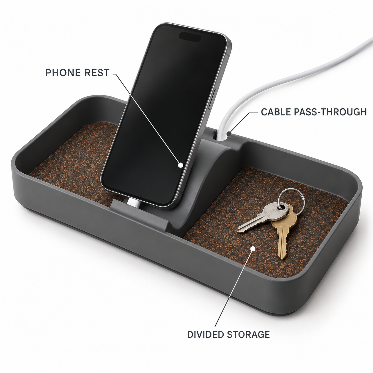 HaloDock Catchall and Phone Tray
