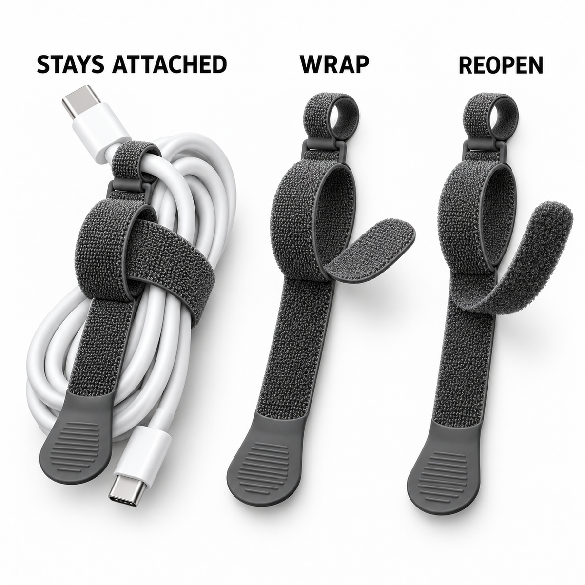 LoopLock Reusable Cable Wrap Set