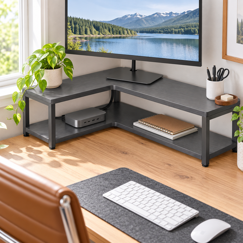 CornerCove Tiered Desk Shelf