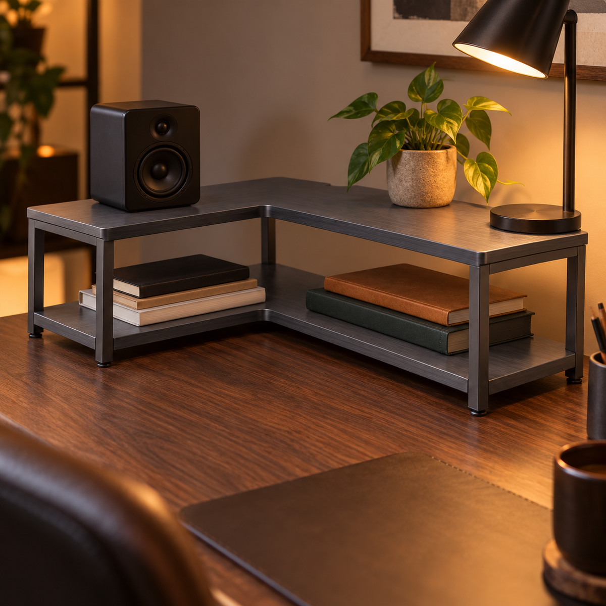 CornerCove Tiered Desk Shelf