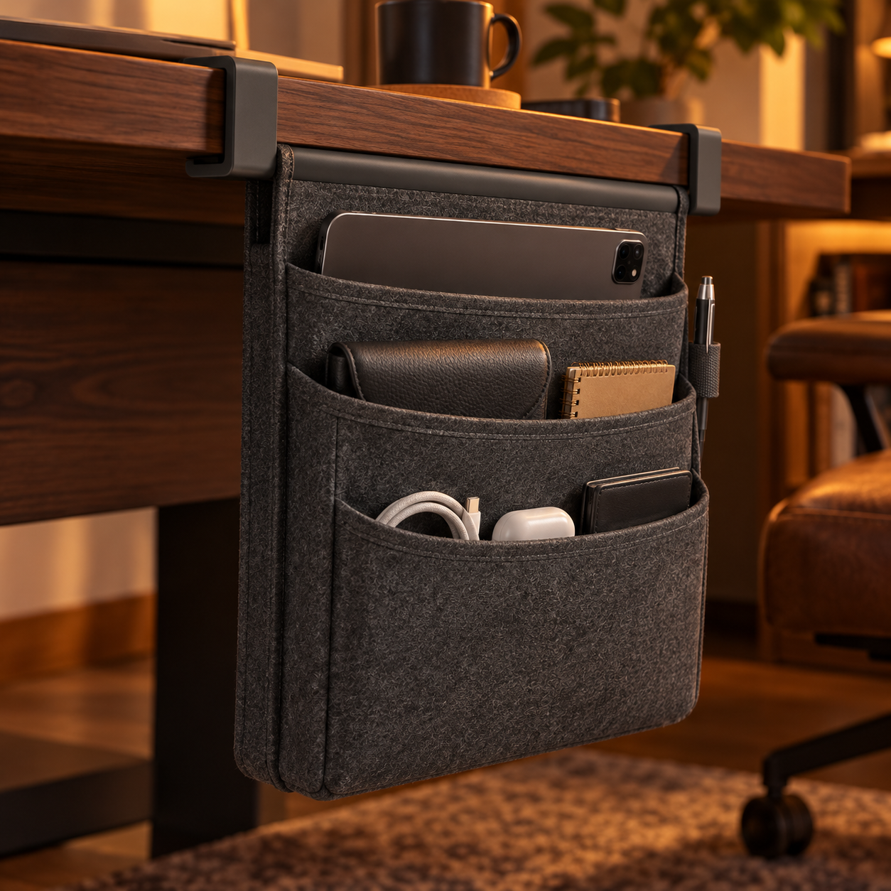 PocketRail Desk-Edge Organizer